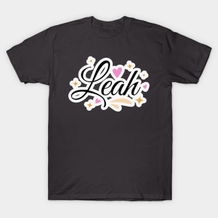 Leah name cute design T-Shirt